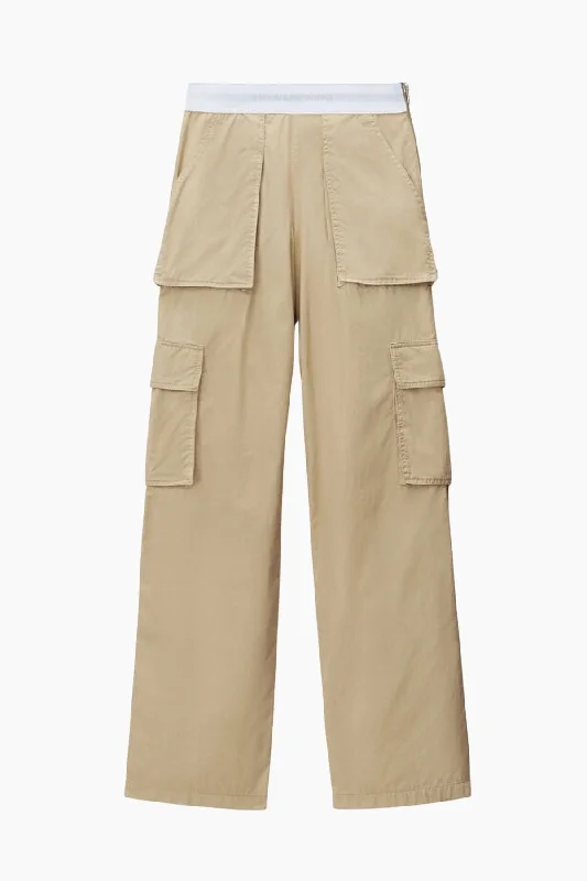 Alexander Wang Mid Rise Cargo Rave Pant - Feather