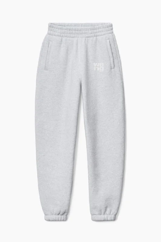 alexanderwang.t Essential Puff Logo Sweatpant - Light Heather Grey