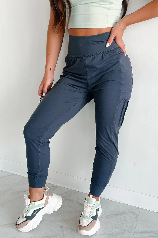 Bestie For The Restie Butter Soft Side Pocket Joggers (Charcoal)