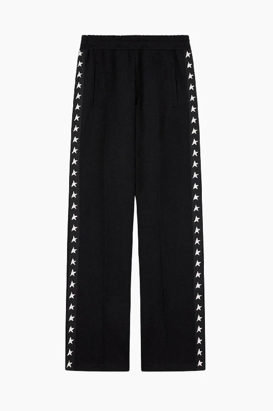 Golden Goose Dorotea Star Stripe Wide Leg Pant - Black/ White