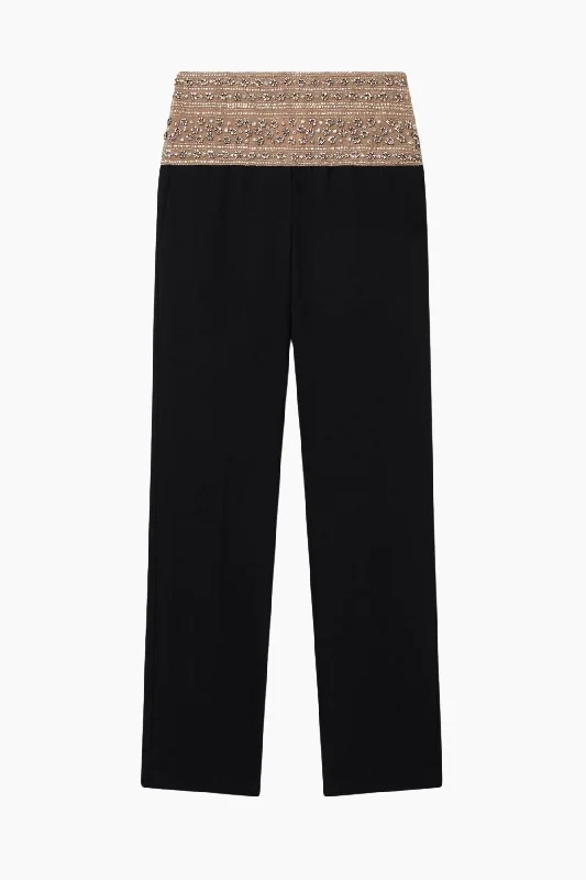 Stella McCartney Crystal Embellished Trousers - Black