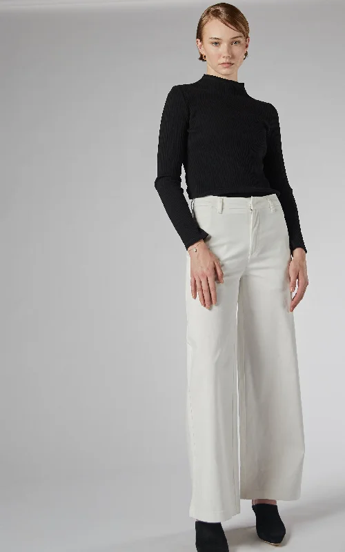 Velika Ivory Wide Leg Trousers