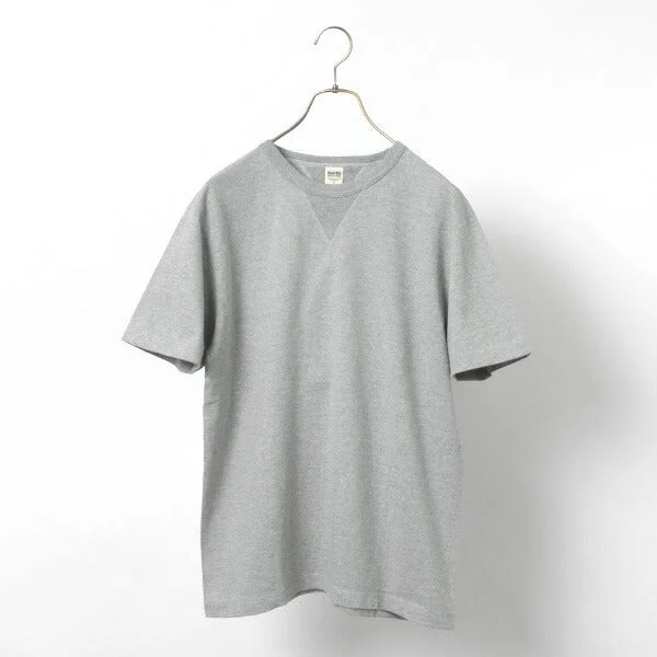 BARNS / Cozun knitted vintage gusset short sleeve crew neck T-shirt