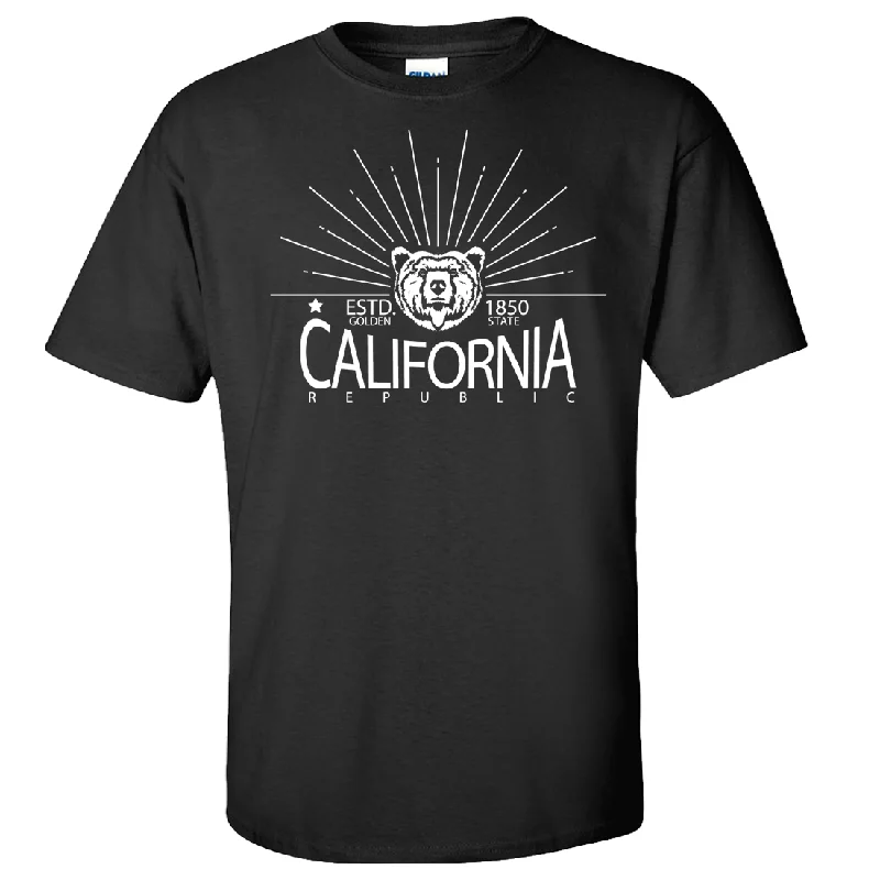 California Golden State White Print Asst Colors T-shirt/tee