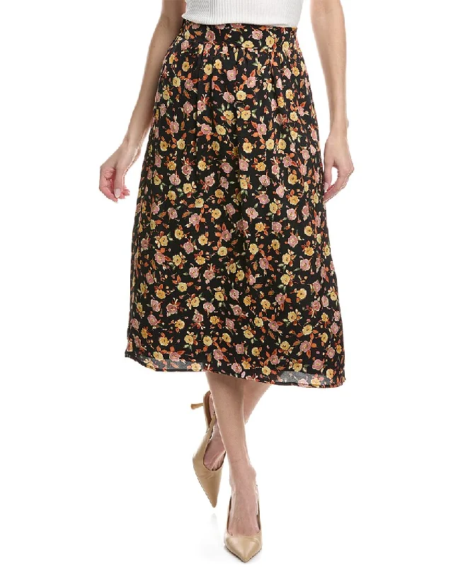 Tahari ASL Floral Midi Skirt