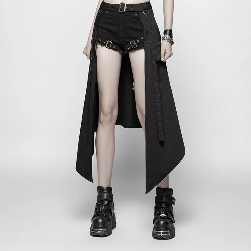 Women's Punk Detachable Overskirt