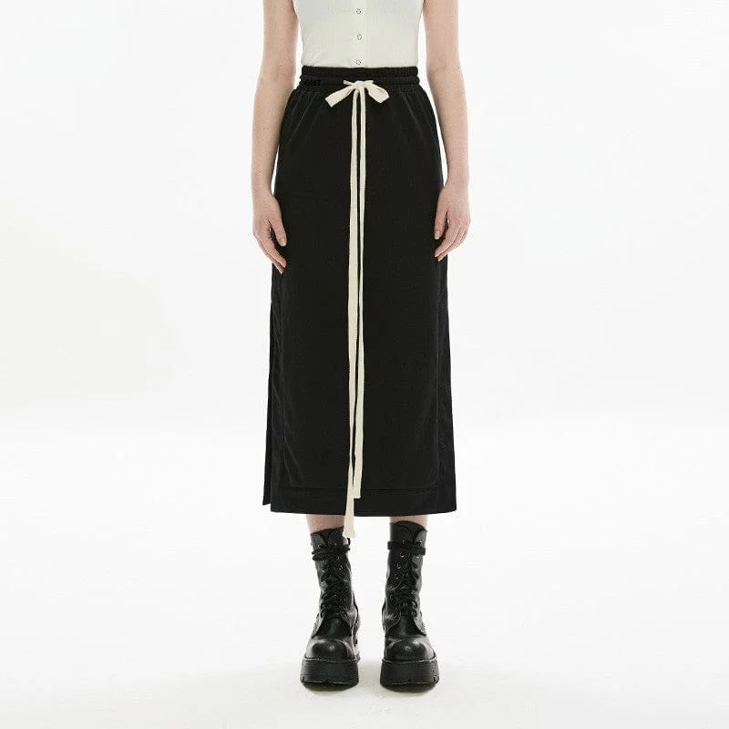 Women's Punk Side Slit Straight Skirt