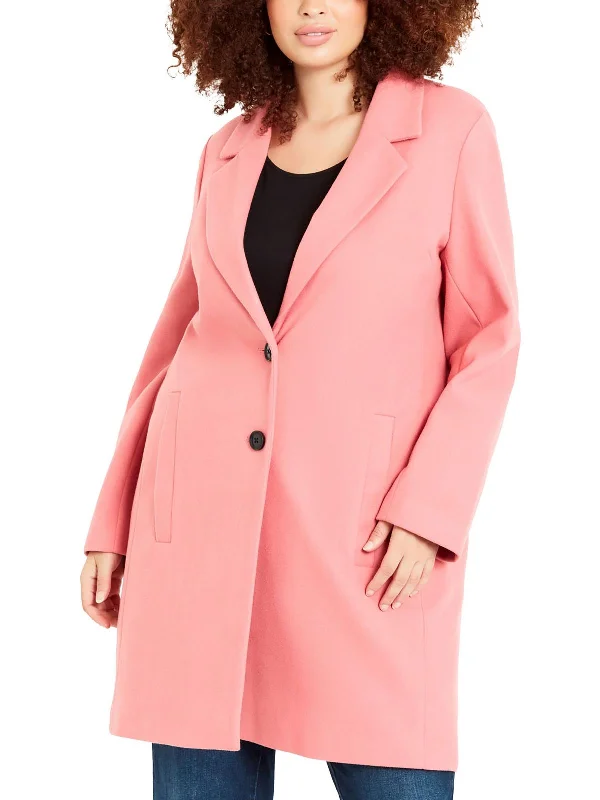 Crombie Womens Knit Midi Walker Coat