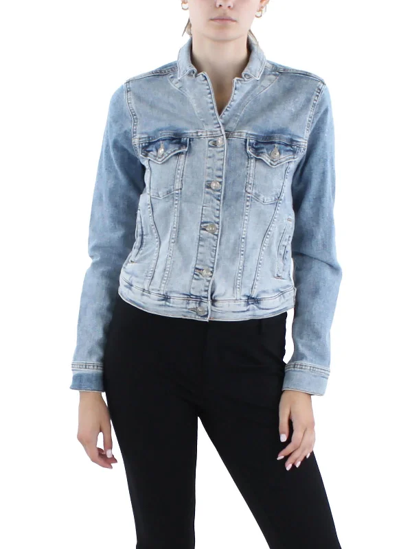 Womens Crop Denim Denim Jacket