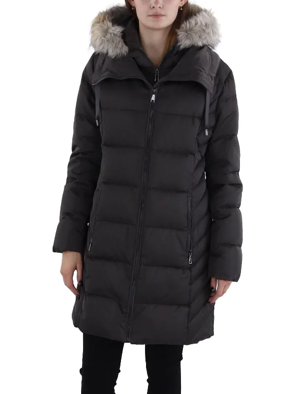 Womens Faux Fur Parka Puffer Jacket