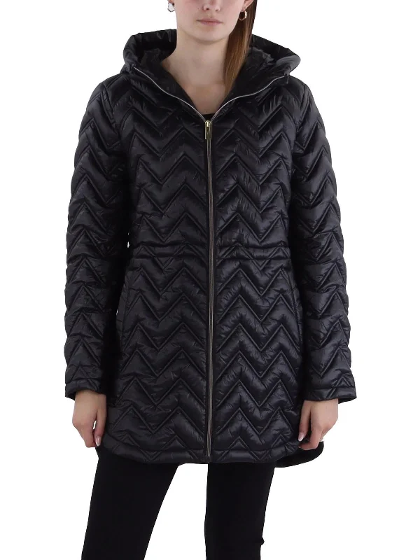 Womens Hooded Cold Weather Quilted Coat