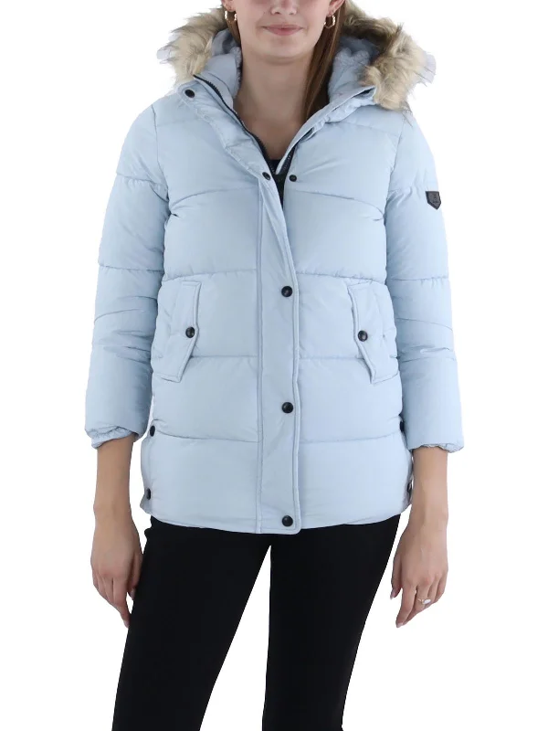 Womens Quilted Cold Weather Puffer Jacket