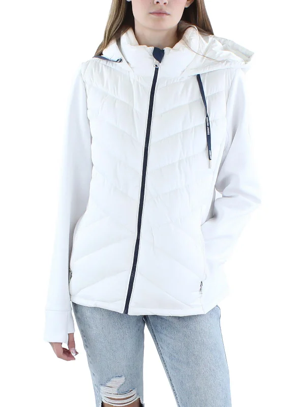 Womens Quilted Long Sleeves Puffer Jacket