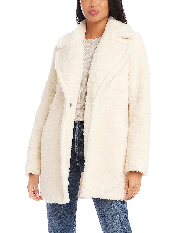 Womens Sherpa Heavy Faux Fur Coat