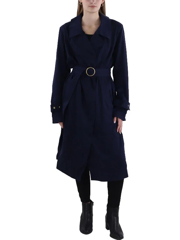 Womens Tencel Long Trench Coat