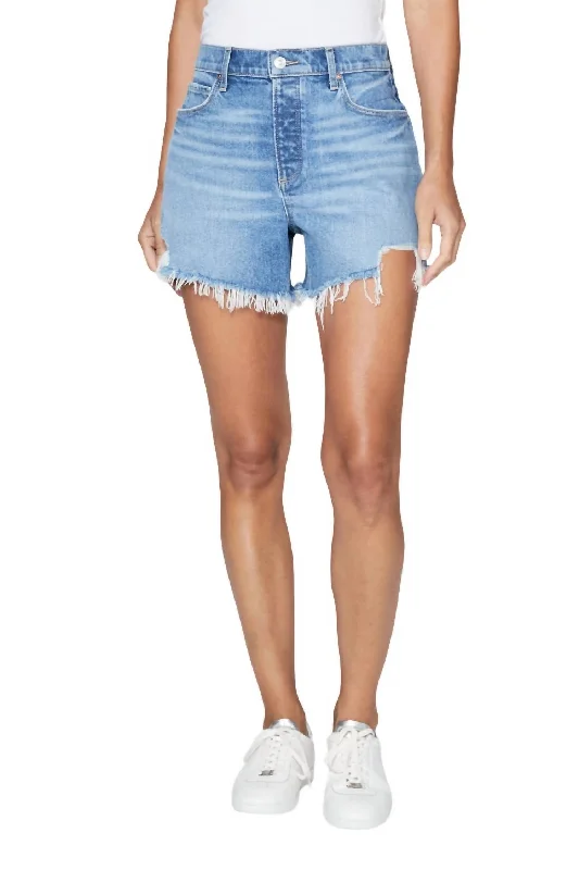 Asher Hi-Rise Buttonfly Shorts In Leela Destructed