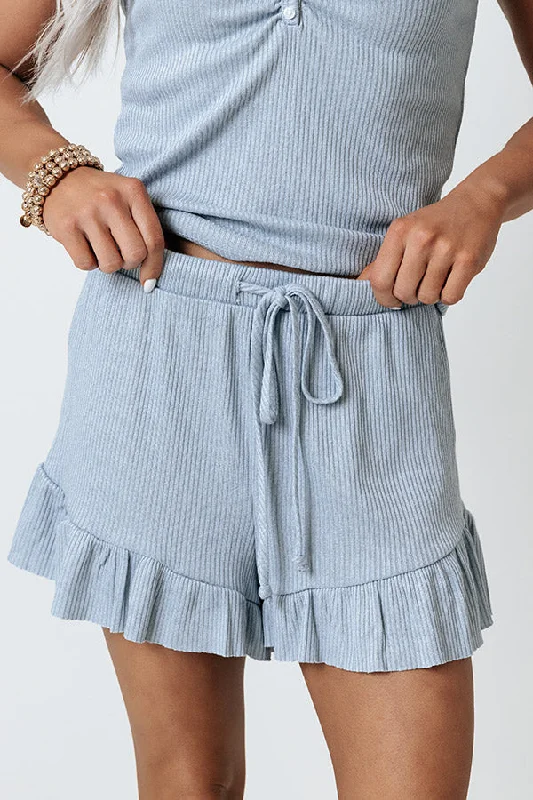 Calm And Quiet Ribbed Shorts