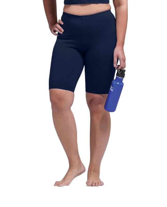 Plus Size Bike Shorts In Navy