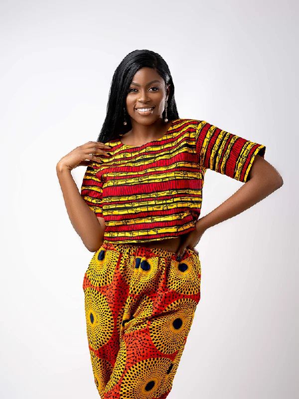 African Print Adeola crop Top