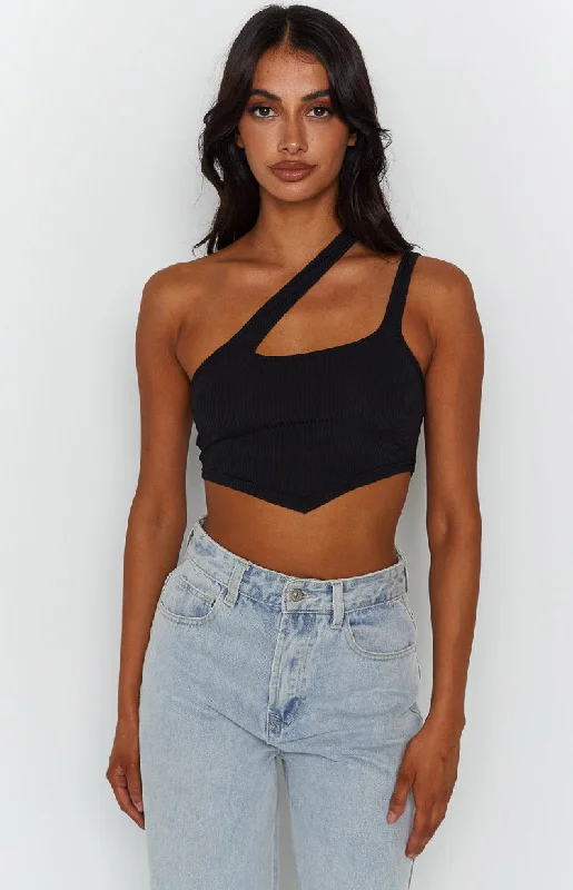 Florence Black One Shoulder Top