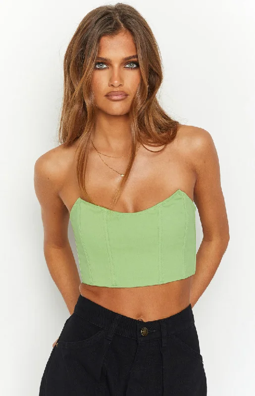 Graceland Green Corset Top