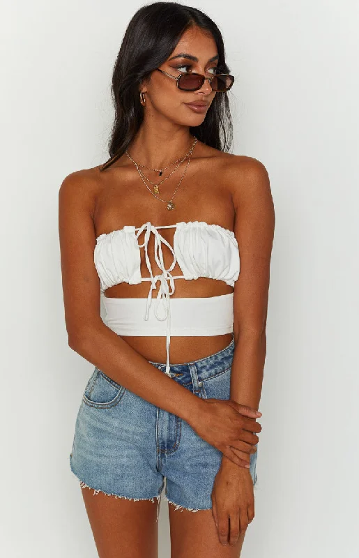 Louisiana White Strapless Top