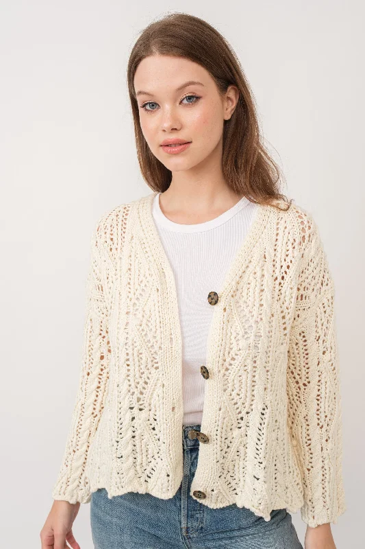 Cream Knit Cardigan