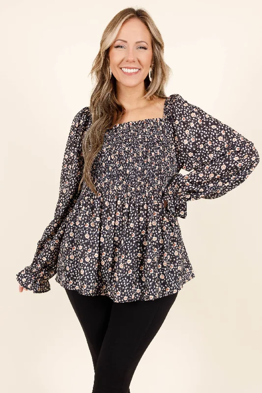 Into The Looking Glass Top, Black