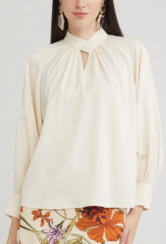 Key Hole Criss Cross Blouse