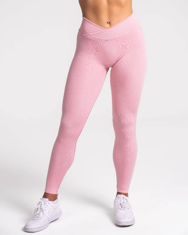 Fearless V-Shape Covert Scrunch Leggings "Rosa"