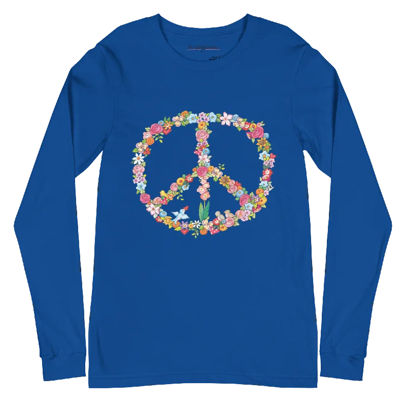 Floral Peace Unisex Long Sleeve Shirt