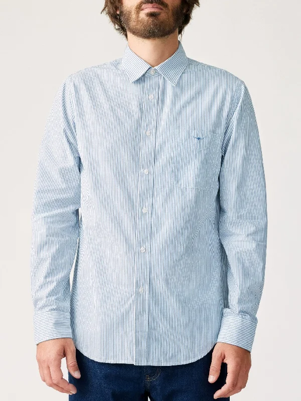 RM Williams S25 Regular Shirt - Blue White