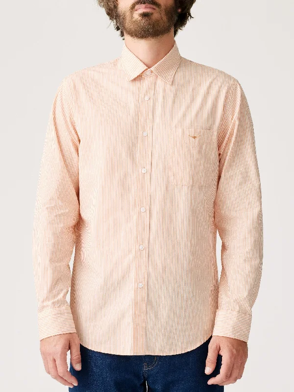 RM Williams S25 Regular Shirt - Orange White