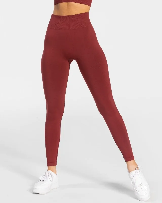 Timeless Scrunch Leggings "Weinrot"