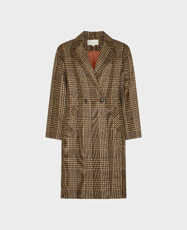 Evelyn Relaxed Check Coat