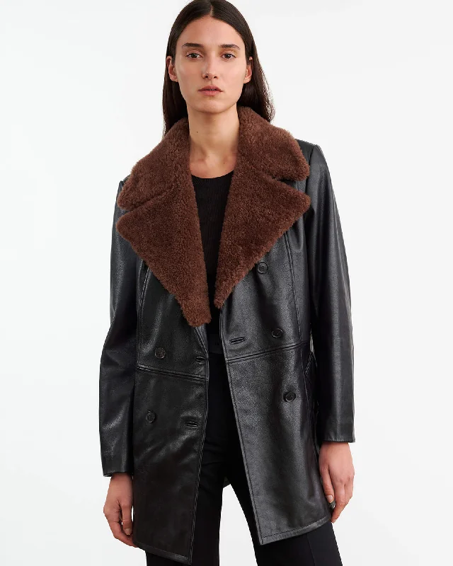 JAYDEN LEATHER COAT