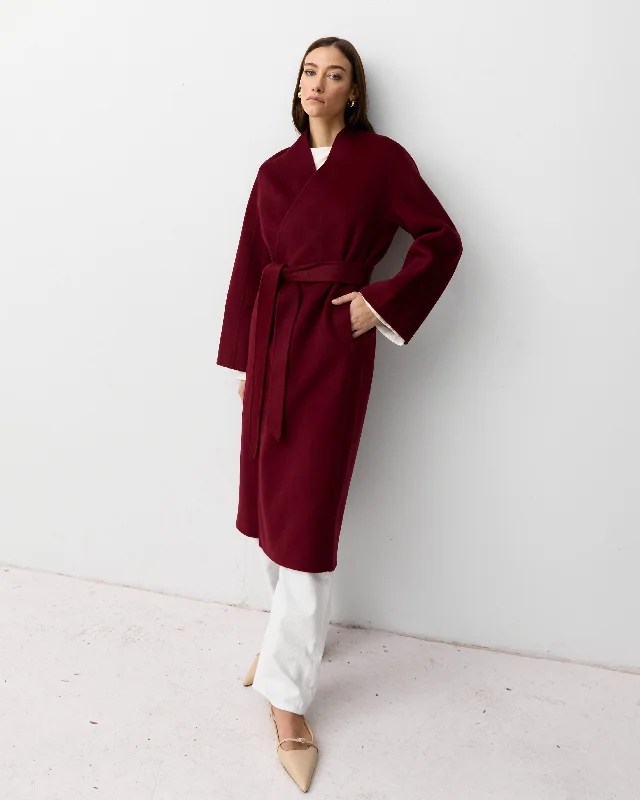 THE MODERN COAT - BURGUNDY