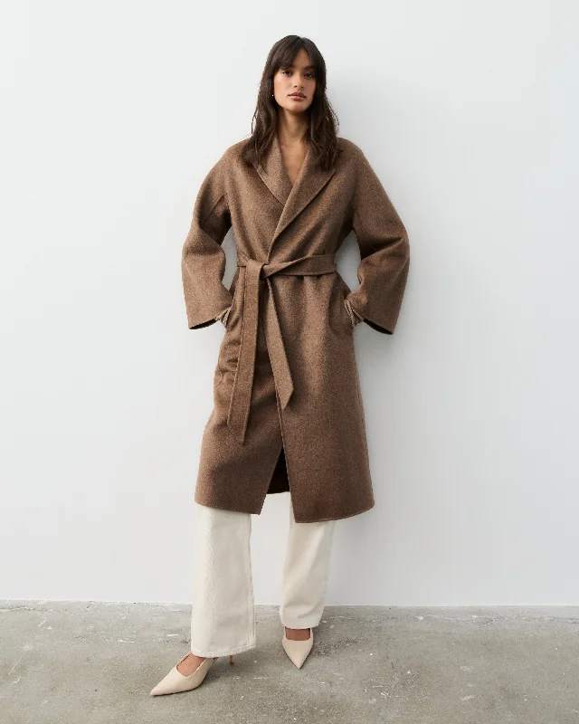 THE CURATED CLASSIC COAT - CHOCOLATE MELANGE